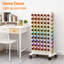 60 Vinyl Roll Holders Craft Storage Cart – Mobile Organizer Trolley with Removable MDF Shelves, Global Wheels, For Office, Craft Room, or Home – Compact, Sturdy, Space-Saving, Cart Color