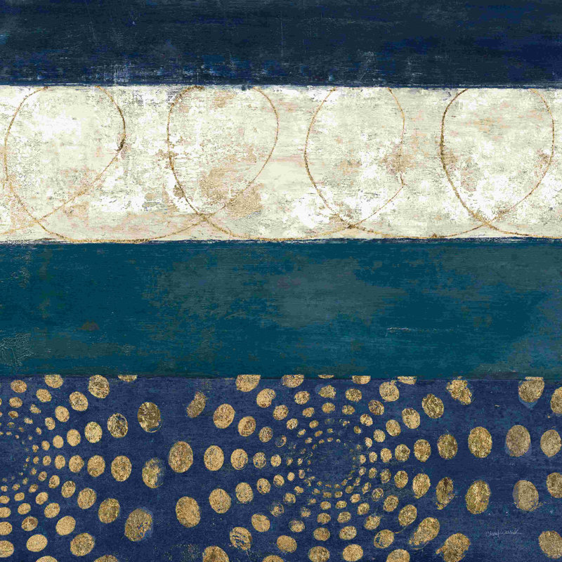 «Juxtapose IV Metallic» par Cheryl Warrick - Peinture, H 36 po x l 36 po, Cadre simple noir, Oui
