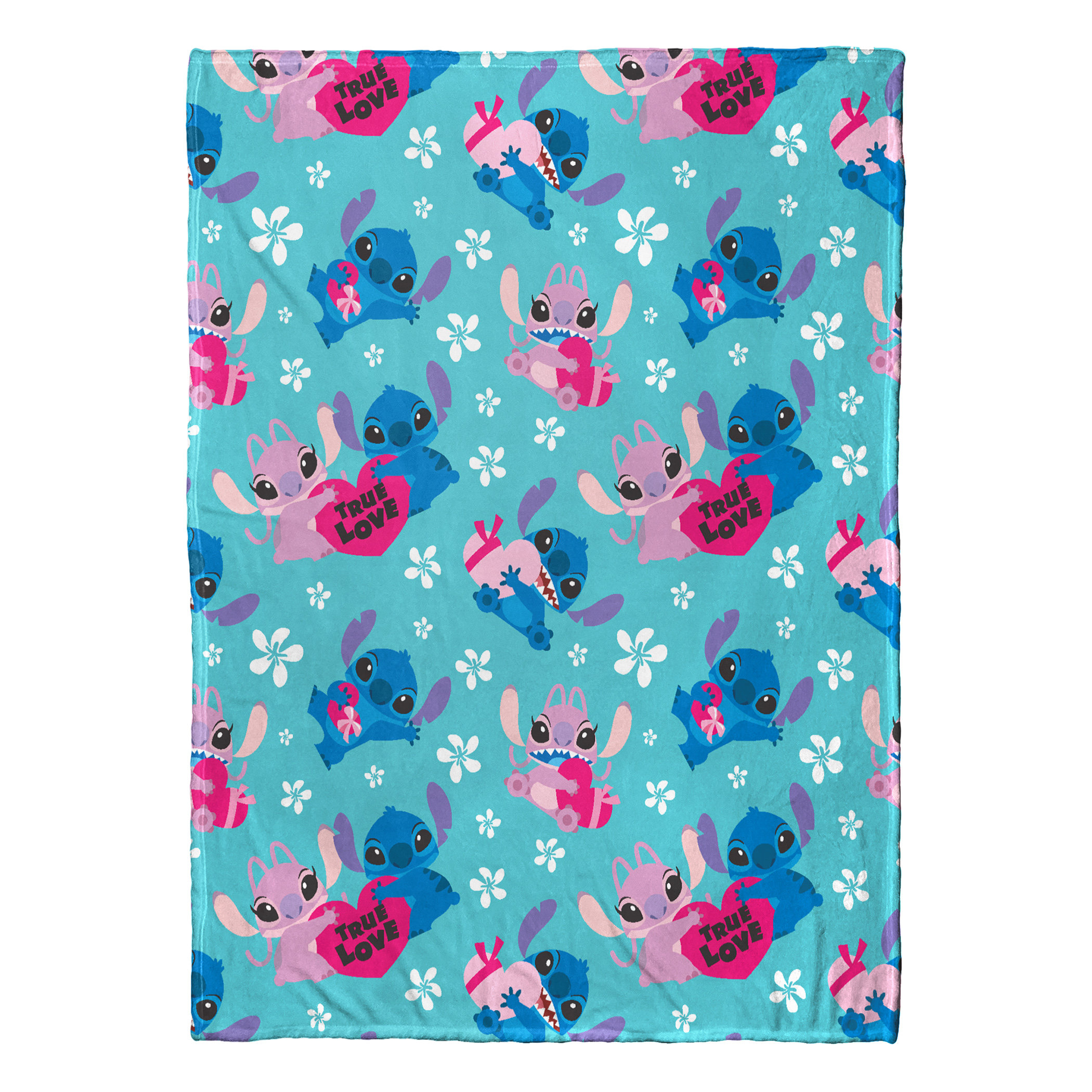 The Northwest Group Lilo and Stitch Tropical True Love Silk Touch Throw, Mutli