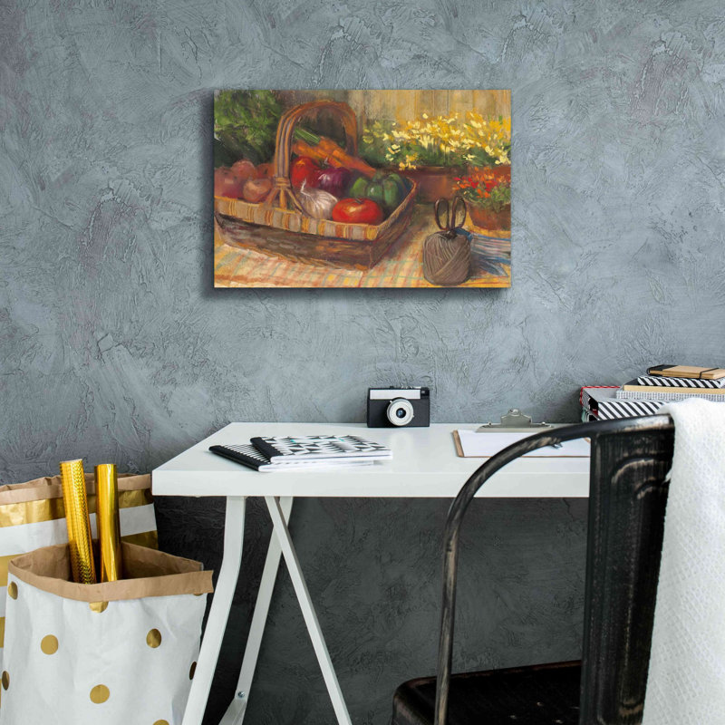 «Glynnis Summer Produce On Canvas» par Carol Rowan, reproduction, H 12 po x l 18 po x P 0,75 po