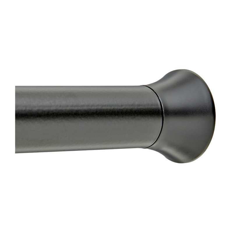 Tringle à tension de rideau de douche robuste sans installation facile à installer, longueur réglable, 42 à 73 po, noir