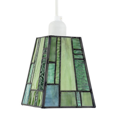 13cm H Glass Square Pendant Shade ( Screw On )