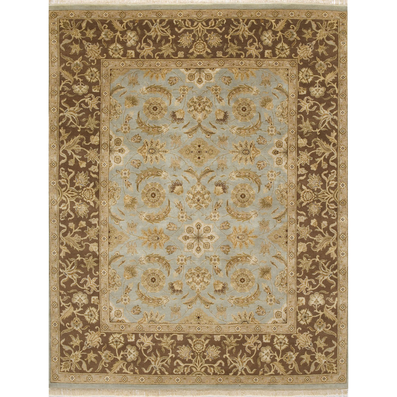 Hand Knotted Wool Oriental Indoor Rug, Rectangle 5' x 8'