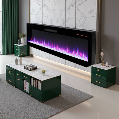 Smart 50" Wifi Electric Wall-Mounted Fireplace Heater
