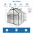 Solara Modern Walk-In Greenhouse with Adjustable Roof and Durable Aluminum Frame-117982467-117982468
