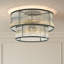 Plafonnier encastré cylindrique moderne à 21 niveaux de 21 po de large moderne et glam 21 pouces pour salon / salle à manger