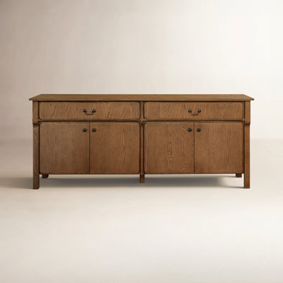 Elegant Sofie Warm Brown Sideboard with Storage Shelves