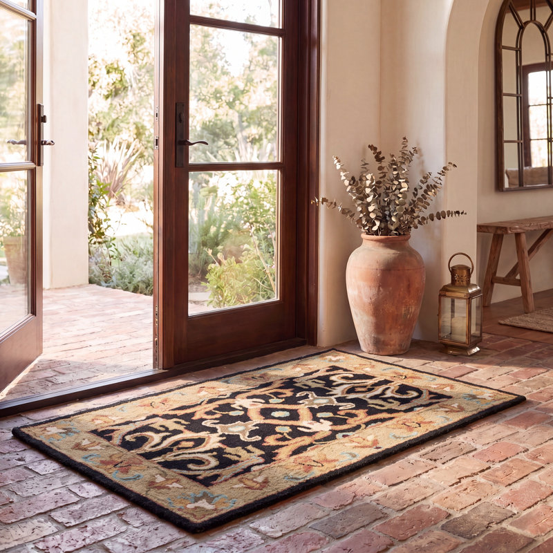 Balthrop Hand Tufted Wool Oriental Rug, Rectangle 2' x 3'