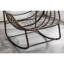 Chaise berçante ergonomique pour l'extérieur avec rembourrage gris