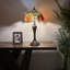 Lampe de table Flynt Tiffany avec vitrail fleurs roses et ampoules DEL incluses H 22 po x l 12 po-2052022510