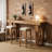 39.37'' Counter Height Pub Table With Wooden X-shaped  Frame