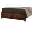 Structure de lit en bois surélevé pour grand lit - Mobilier de chambre à coucher fiable avec support solide