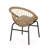 Elegant Boho Wicker Dining Chairs Set of 2 with Metal Frame and Water-Resistant Cushions for Outdoor Use