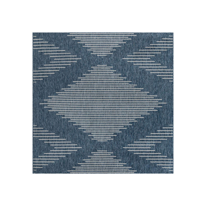 Geometric Indoor / Outdoor Rug, Rectangle 9' x 12'
