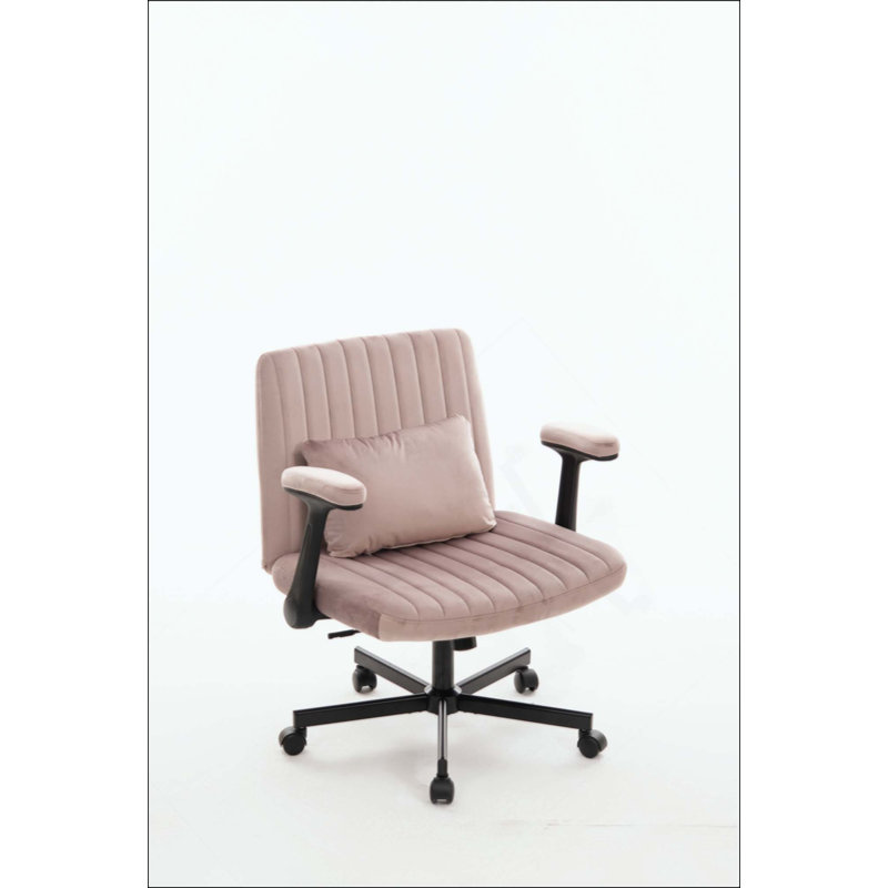 Fauteuil de bureau Velvet Criss Cross, Rose