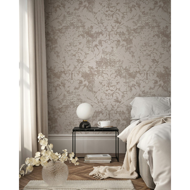 Papier peint amovible à motif floral abstrait scandinave, L 150 po x L 98 po