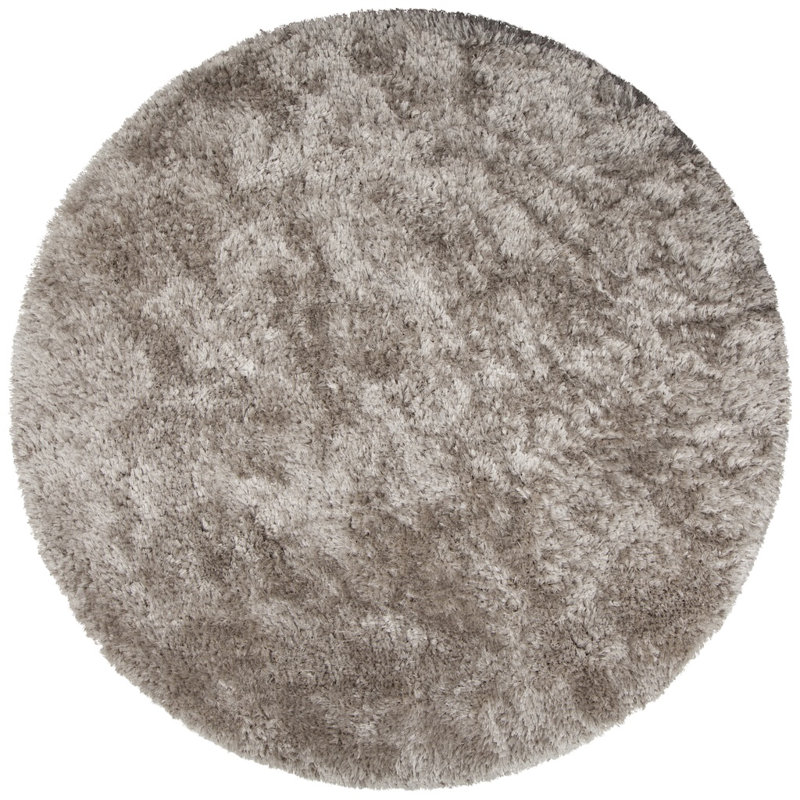 Chandra Rugs Giulia Collection Plush Modern Contemporary Hand-Woven Silver White Grey Shag Polyester Pile Material Handmade Area Rug