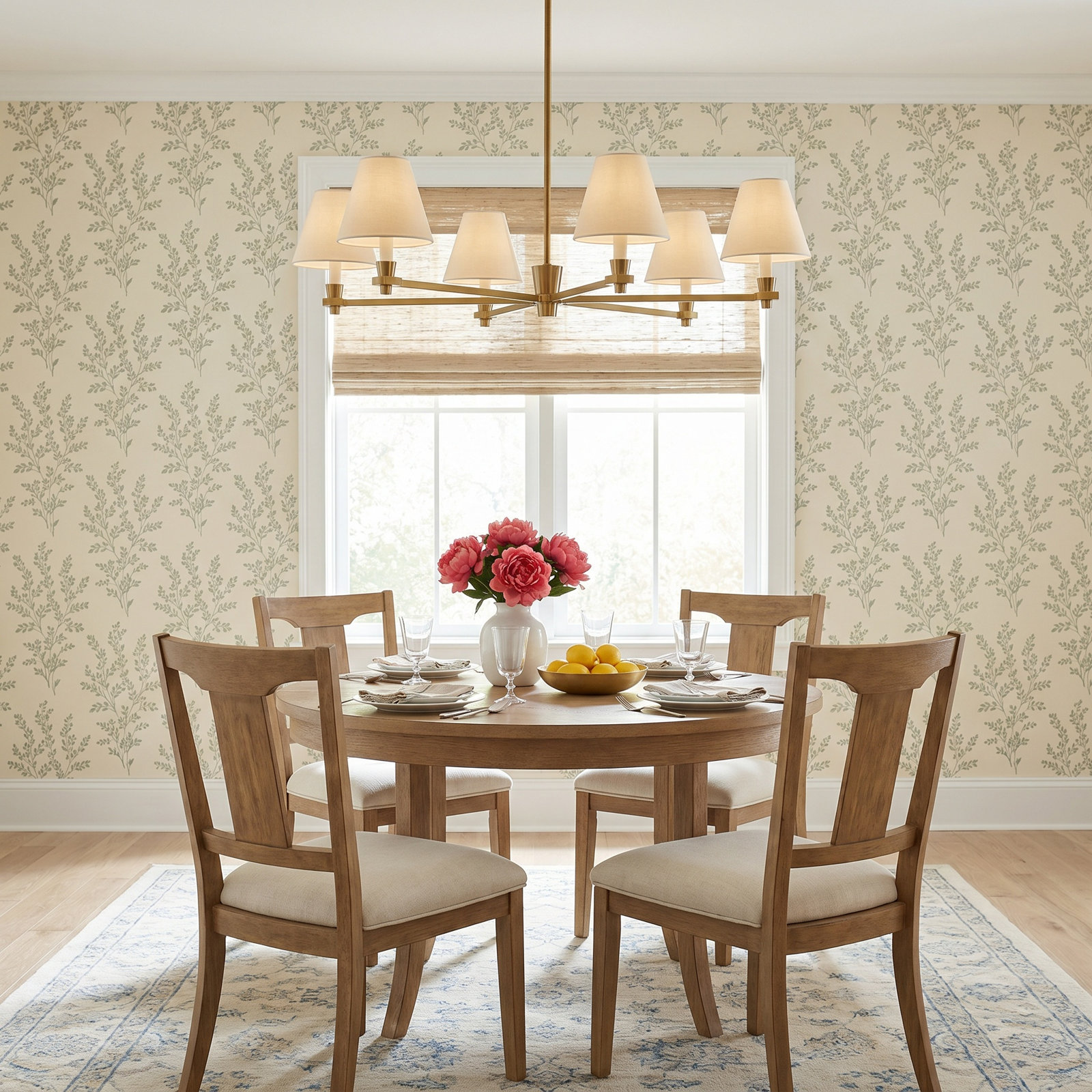 Selene 6 - Light Dimmable Chandelier, Burnished Brass
