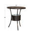 Comptoir de salle à manger multi brun 32,57 po X 35,42 po, sommet en PE et abat-jour en fer, l 31,75 po x l 31,75 po, installation de table