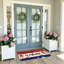 Tapis d'entrée rouge et bleu Welcome