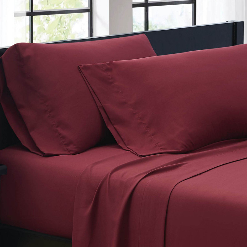 King Turquoise Solid Microfiber Polyester Sheet Set