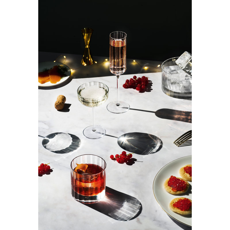 Fluted Collection Handmade Crystal Flute