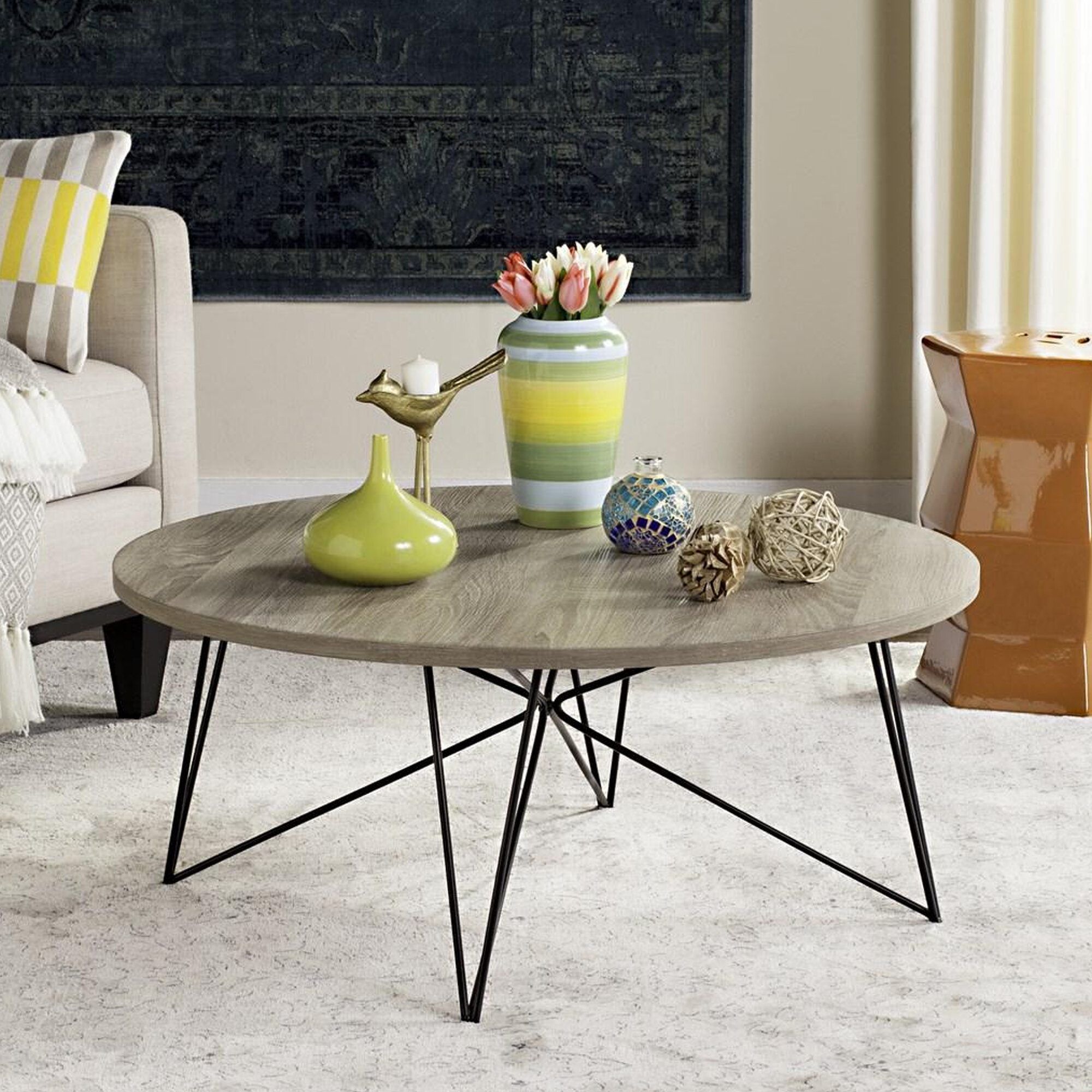 Black retro 2024 coffee table