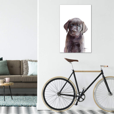 «Chocolate Lab Puppy» par Watercolor Luv - reproduction d'art
