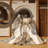 Machine Washable Paulett Posh & Luxe Starburst Rug in Brown – Beige Binding-606987187