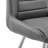 Mogensen Modern 26 in. Armless Brushed Stainless Steel Metal Counter or Bar Stool with Gray Faux Leather Seat-2072837124