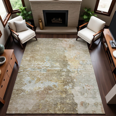 Premium Machine Washable Larock AMF1234 Abstract Rug