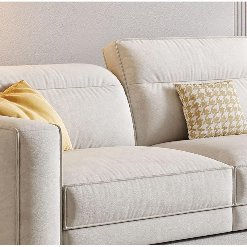 Canapé Creative Creative, Blanc cassé, H 35,4 po x l 106,3 po x P 38,6 po