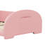Lit plateforme tapissier simple avec tête de lit et lit rose durable-1010932379
