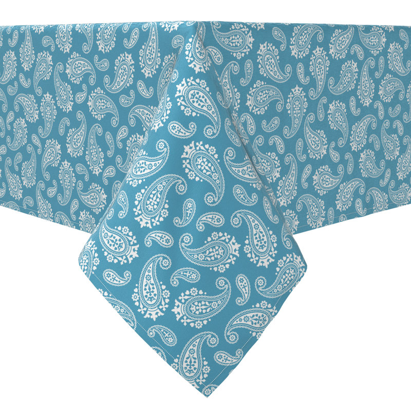 Rectangular Paisley Cotton Twill Tablecloth