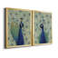«Blue Peacock I», reproduction encadrée de qualité supérieure - prête à être accrochée-308828460-308828461