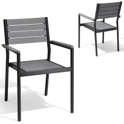 Fauteuil de salle à manger d'extérieur empilable A aluminium
