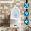Toilette allongée une pièce moderne avec surface entièrement vitrée Ariel, 1 / 1,6 siphon à double chasse 1000G, hauteur de fauteuil confortable de 17,3 po, certifié cUPC, certifié WaterSense et CEC, blanc brillant-121394405