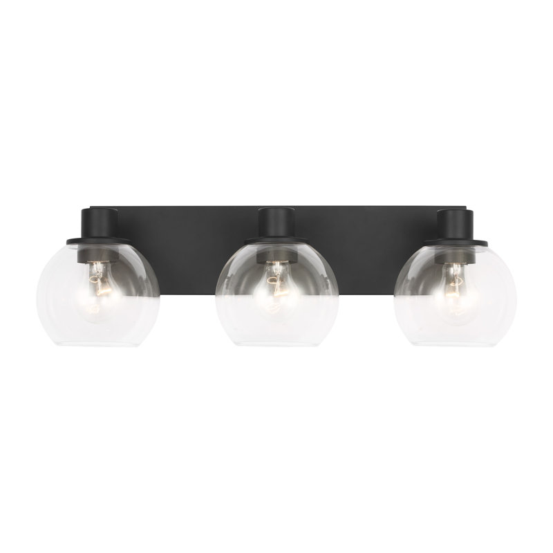 Rito Large Bath from Generation Lighting , 7.125" H x 23.125" W x 7" D, Midnight Black, 3 Lights