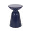 Ensemble de 2 tables d'appoint d'extérieur modernes bleu marine de 5 cm (2 po), en fer, avec cadre métallique robuste et finition antirouille, idéales pour une utilisation à l'extérieur.