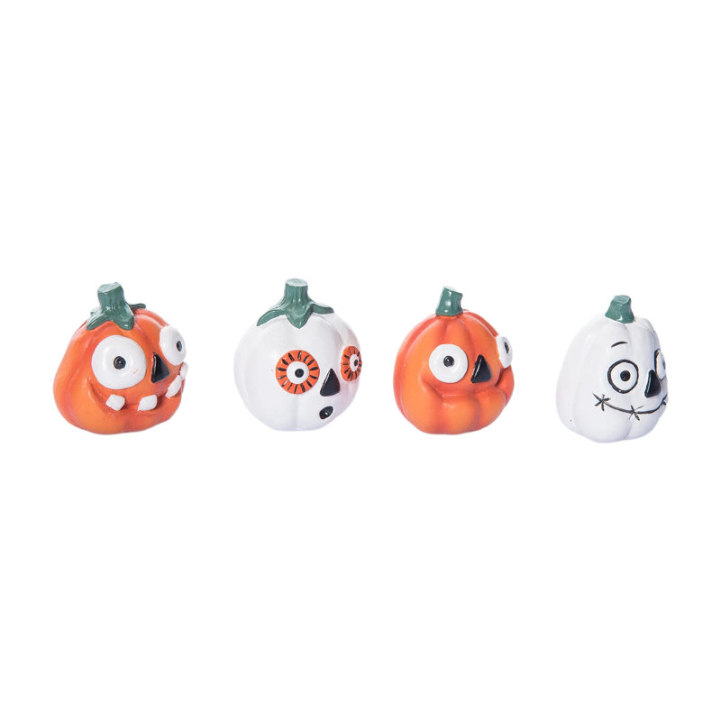 Ensemble de 16 citrouilles d'Halloween en résine de 6,1 po