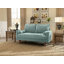 Brighton 58" Mid-Century Modern Velvet Loveseat, Tufted Square Arm Apartment Sofa with 2 Bolster Pillows-403171656