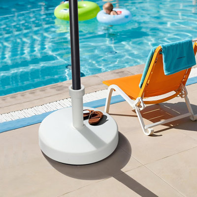 49lb Capacity Fillable Umbrella Base, Sand/Stone Filled Heavy-Duty Patio Umbrella Stand Outdoor Weight Base for Garden, Lawn, Deck, Poolside
