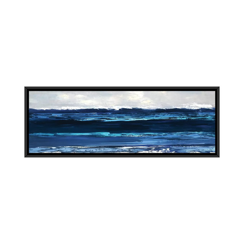 «Summer Surf», reproduction sur toile, H 12 po x l 36 po x P 1,5 po, Cadre noir
