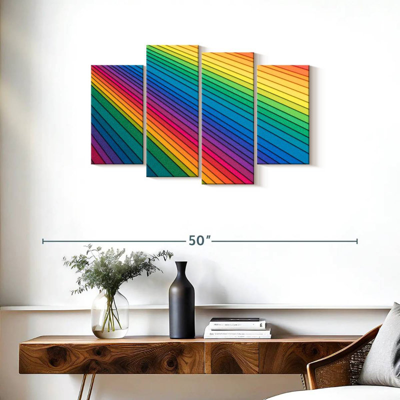 Kiahanna Rainbow Paper Stack, 22" H x 36" W
