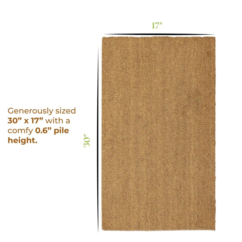 43 x 76 cm Door Mats Non-Slip Sturdy PVC Backed for Door Entrance, Patio, Porch, Backyard, Garages, Plain Mat