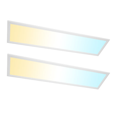 1x4ft Dimmable Led Theophania Light Surface Mount Light Fixture-2 Pack