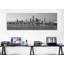 Paysage urbain panoramique de Miami (noir et blanc - soirée) - Estampe numérique sur toile tendue avec châssis-19962691-73551160