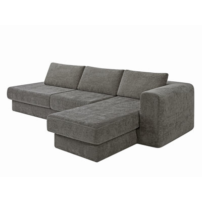 Canapé modulaire d'angle avec coussins double couche