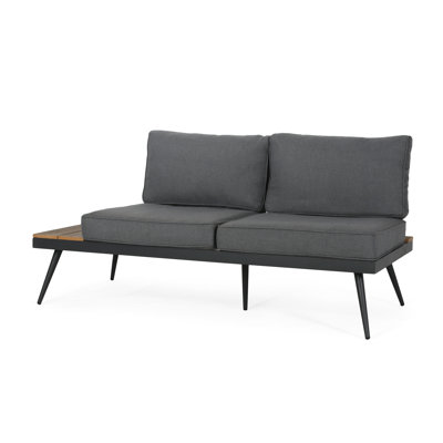 Left - Hand Seater With Faux Wood, Aluminum Frame For Lightweight, Mesh Backrests, Weather , 64.27 In Product Depth, 27.05 Height, 43.43 Lb Side Seater, Wood Material, Frame, Backrests Ventilated
