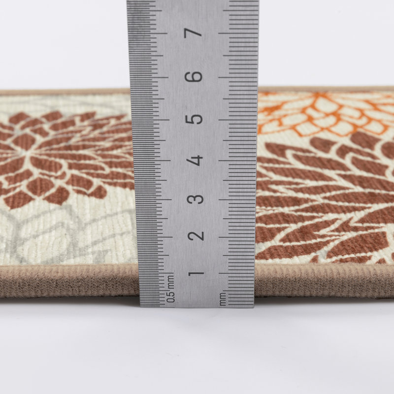 Tapis d'escalier antidérapants pour l'intérieur, Brun / Orange